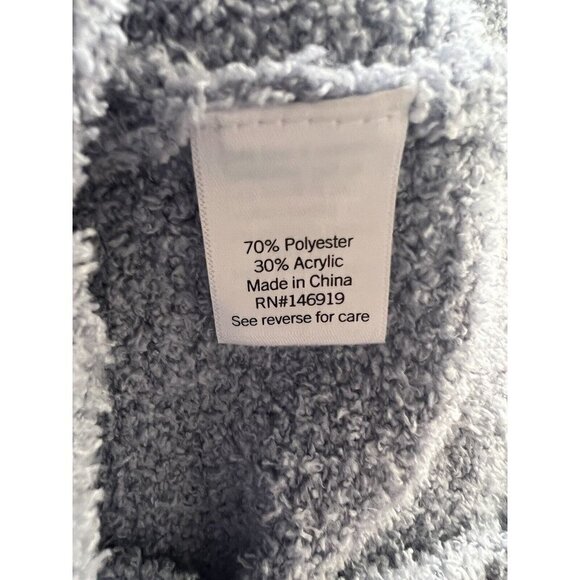 SO Womens Blue Pullover Crop V-Neck Hoodie Chunky Sweater Small Stretch New - Picture 9 of 9